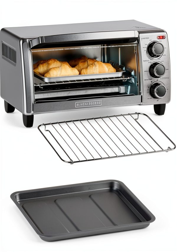 BLACK+DECKER Toaster Oven Stainless Steel Manual Control-9
