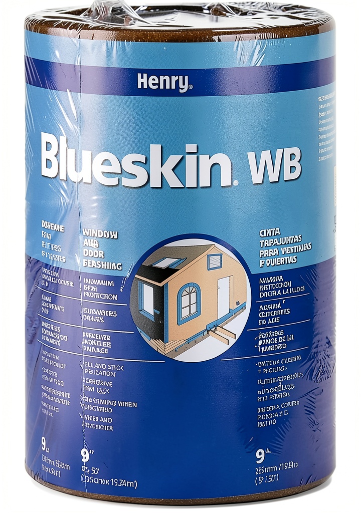 Henry Blue Polypropylene Membrane applied to a concrete surface
