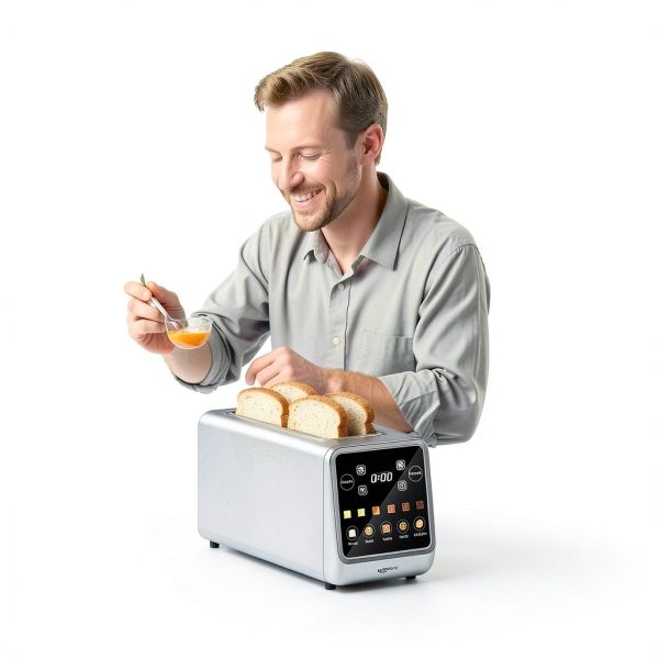 Keenstone 4 Slice Toaster Stainless Steel Touchscreen Modern-7