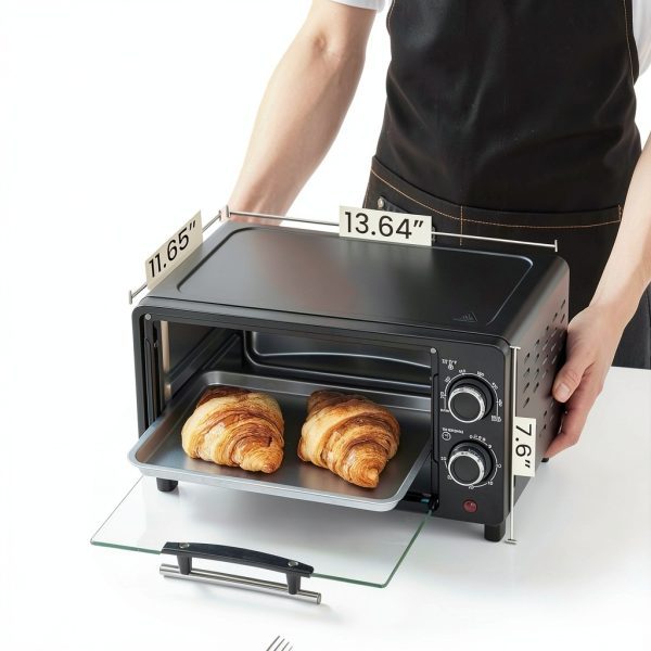 Elite Gourmet Toaster Oven Compact Black Chrome Adjustable-2