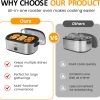 SUNVIVI Electric Roaster Oven Silver 24 QT Adjustable Rack-6
