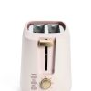 Paris Hilton Toaster Pink 2 Slice Bagel Defrost Modern-6