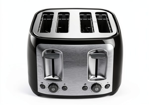 BLACK+DECKER 4-Slice Toaster Black Aluminum Bagel Function-6