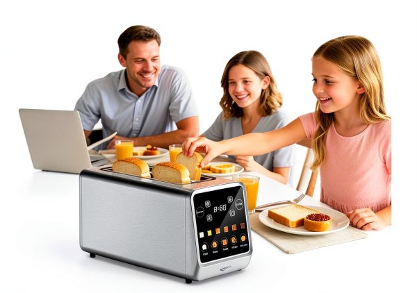 Keenstone 4 Slice Toaster Stainless Steel Touchscreen Modern-8