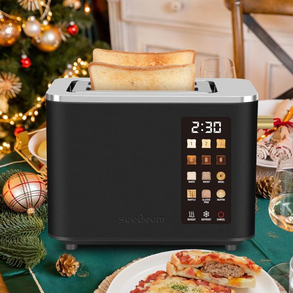 SEEDEEM Toaster Stainless Steel Touchscreen Defrost Reheat-2