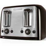 BLACK+DECKER 4-Slice Toaster Black Aluminum Bagel Function-0