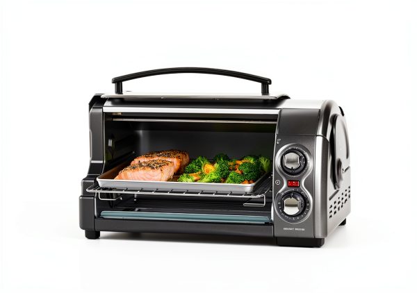 Hamilton Beach 4-Slice Toaster Oven Silver Roll Top Door-1
