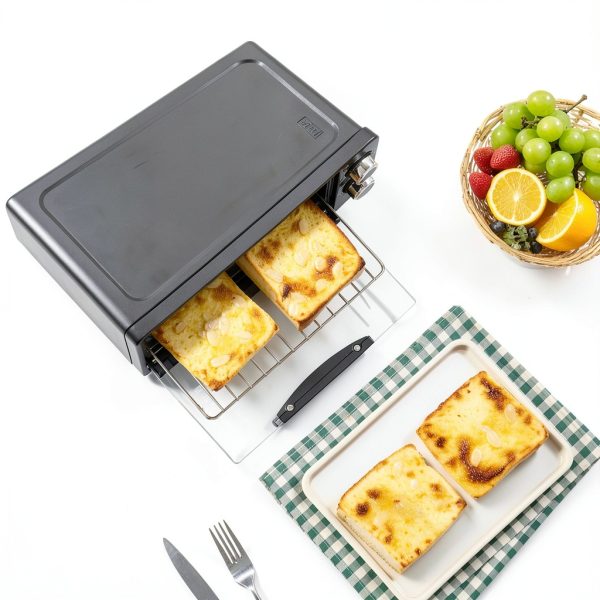 Elite Gourmet Toaster Oven Compact Black Chrome Adjustable-5