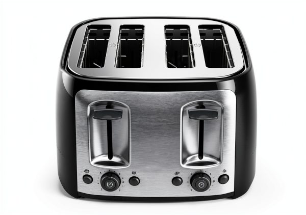 BLACK+DECKER 4-Slice Toaster Black Aluminum Bagel Function-2