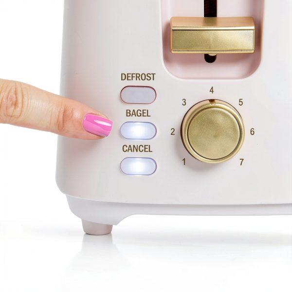 Paris Hilton Toaster Pink 2 Slice Bagel Defrost Modern-4