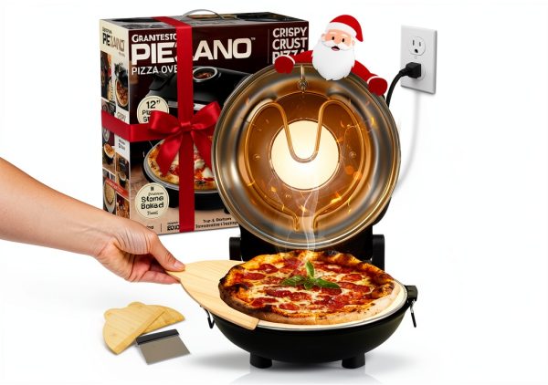 Piezano Electric Pizza Oven Stone Baked Countertop-0