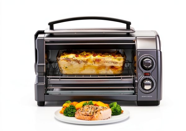 Hamilton Beach 4-Slice Toaster Oven Silver Roll Top Door-7