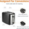Amazon Basics Toaster 2 Slice Silver Front 6 Shade Settings-2