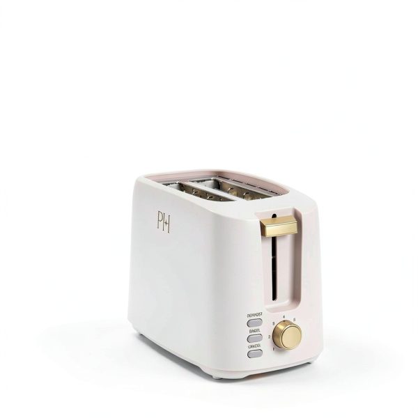 Paris Hilton Toaster Pink 2 Slice Bagel Defrost Modern-2