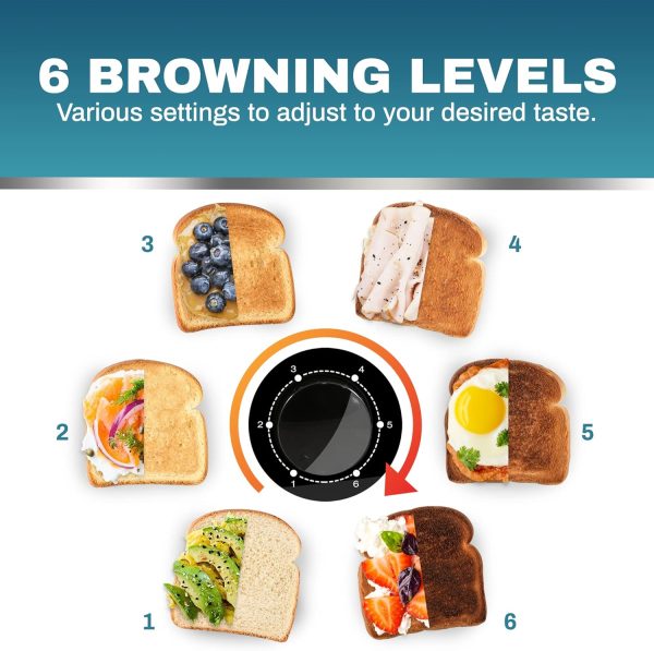 Elite Gourmet 4 Slice Toaster Black Programmable Long Slot-3