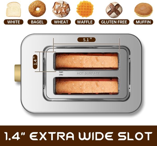 SEEDEEM Toaster Stainless Steel Touchscreen Defrost Reheat-3