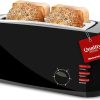 Elite Gourmet 4 Slice Toaster Black Programmable Long Slot-0