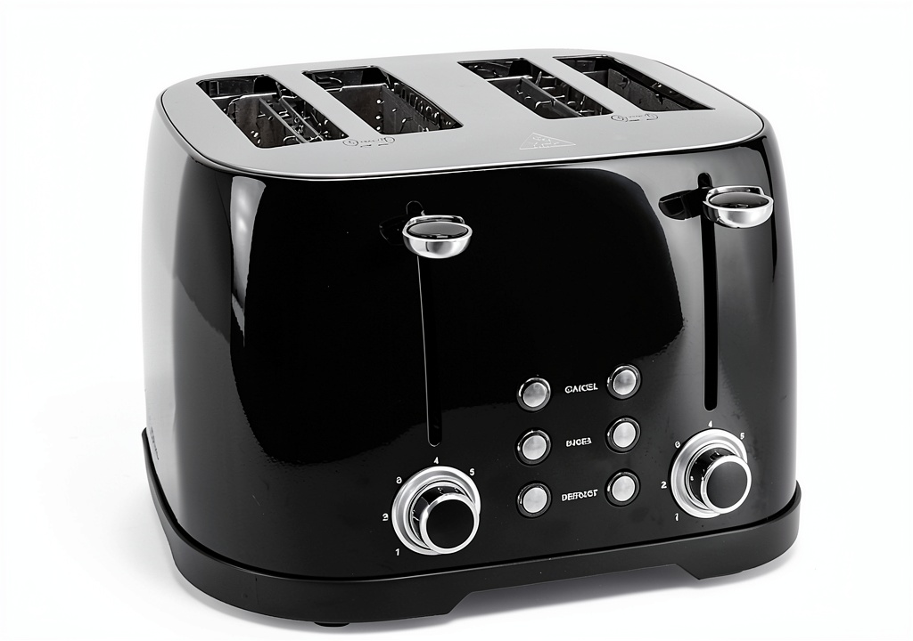 Amazon Basics 4-slice toaster on a kitchen counter