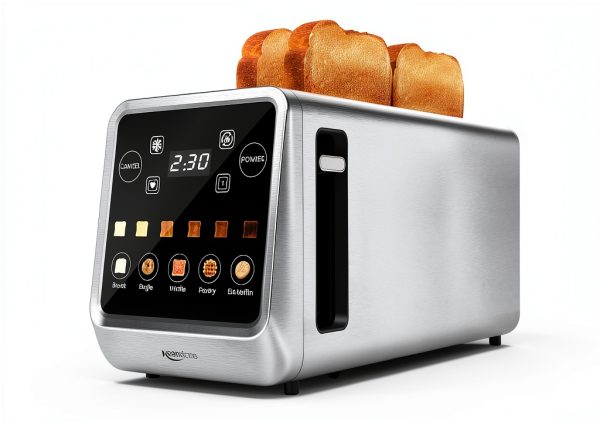 Keenstone 4 Slice Toaster Stainless Steel Touchscreen Modern-0