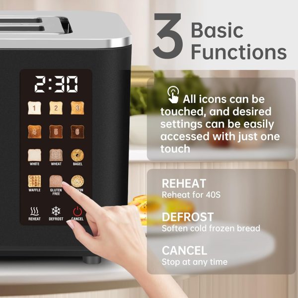 SEEDEEM Toaster Stainless Steel Touchscreen Defrost Reheat-1