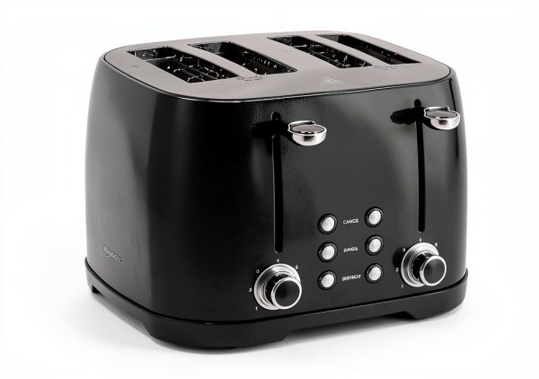 Amazon Basics 4 Slice Toaster Stainless Steel Black-5