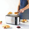 Elite Gourmet Toaster Matte Black 4 Slice Wide Slot-4