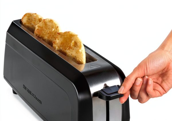 Hamilton Beach Toaster Black Metal 7 Shade Bagel Bread-4