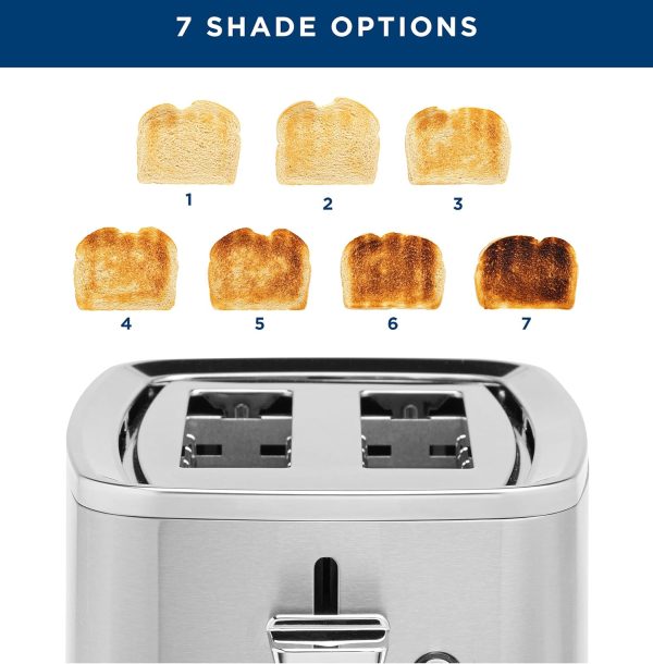 GE 2 Slice Toaster Stainless Steel Wide Slot 7 Shade-5