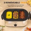 SUNVIVI Electric Roaster Oven Silver 24 QT Adjustable Rack-1