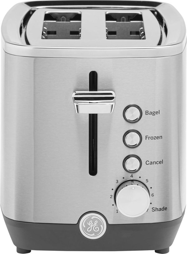 GE 2 Slice Toaster Stainless Steel Wide Slot 7 Shade-0