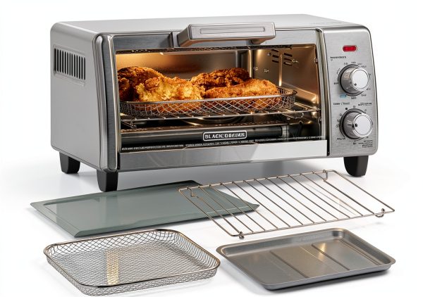 BLACK+DECKER Toaster Oven Air Fryer Stainless Steel-0