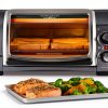 Hamilton Beach 4-Slice Toaster Oven Silver Roll Top Door-0