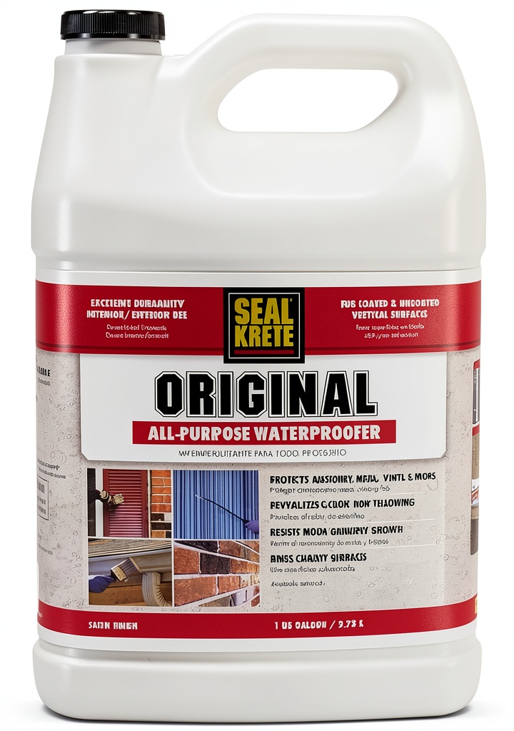 Rust-Oleum Acrylic Waterproofing Coating on a masonry surface